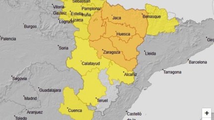 La CHE alerta de posibles crecidas súbitas en barrancos y cauces menores de Aragón.