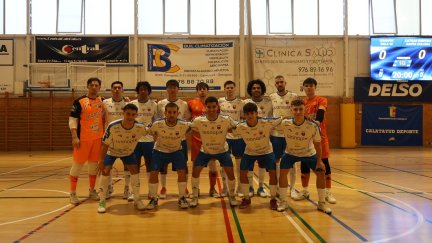 La plantilla del Wanapix Sala 10 Zaragoza antes del partido