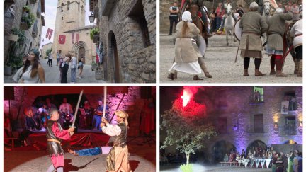 Imágenes de la recreación de La Morisma en Aínsa (Huesca).