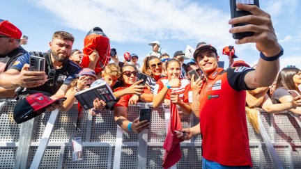Marc Márquez durante un evento.