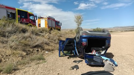 Imagen del coche accidentado.