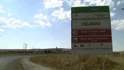 Un tramo de la carretera a Celadas (Teruel) quedará cortado.