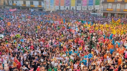 Plaza de España de Calatayud llena a rebosar en las Fiestas de San Roque.AYUNTAMIENTO DE CALATAYUD18/8/2024