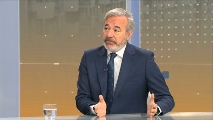 El presidente del Gobierno de Aragón, Jorge Azcón, en el programa 'Buenos días' de Aragón TV este lunes.