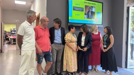 Encuentro entre la Justicia de Aragón, Concepción Gimeno, y los representantes de Asapme.