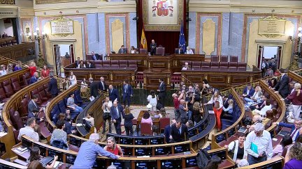 Momento en el que los diputados volvían al hemiciclo, este miércoles, tras el parón veraniego.