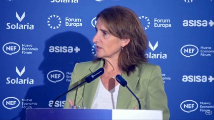 Teresa Ribera, en su intervención en el Foro Nueva Economía Fórum en Madrid este lunes, 14 de septiembre de 026.