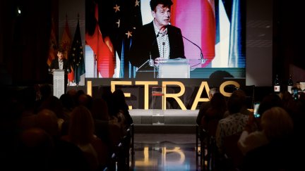 Santiago Auserón, en el discurso tras recibir el Premio de las Letras Aragonesas.