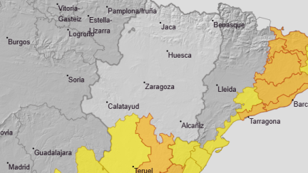 Aemet indica que hay aviso naranja por lluvias en Gúdar y Maestrazgo, en la provincia de Teruel para este miércoles, 16 de septiembre.