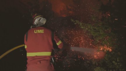 La UME fue una ayuda esencial en incendios forestales como el de las Peñas de Riglos.