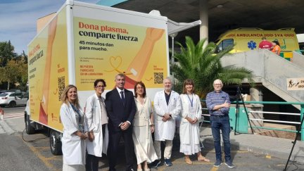 En esta unidad móvil se realiza la técnica de la plasmaféresis que, hasta ahora, únicamente podía efectuarse en las instalaciones del Banco de Sangre y Tejidos de Aragón ubicado en Zaragoza.
