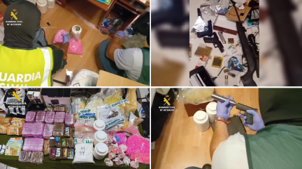 Droga y armas intervenidas en una operación antidroga en Borja.