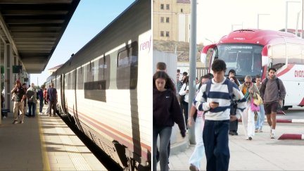 Usuarios de tren y bus reclaman más frecuencias entre Zaragoza y Huesca