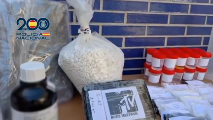 Material incautado por la Policía.