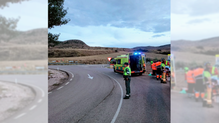 Un motorista ha resultado herido grave tras salirse de la vía en la A-1792 a su paso por Ejulve.