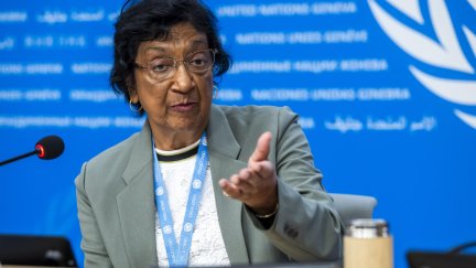 Navi Pillay, en una de sus últimas intervenciones en la sede de Naciones Unidas.