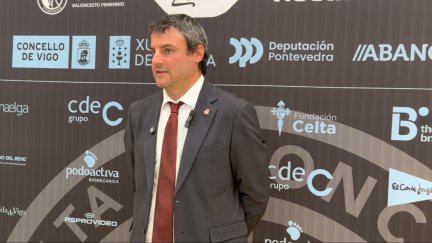 Carlos Cantero a la conclusión del partido en la pista del Celta Femxa
