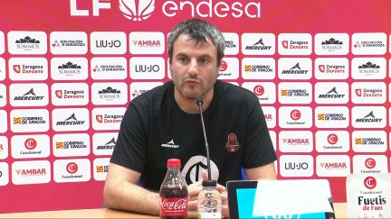 Carlos Cantero durante la rueda de prensa. Foto: Aragón Deporte