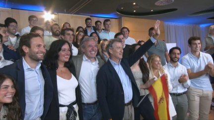Feijóo en un acto político en Huesca