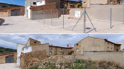 Imagen del después y el antes de un derribo ejecutado en Anadón (Teruel) con subvención de convocatoria anterior de la Dirección General de Despoblación.REMITIDA / HANDOUT por GOBIERNO DE ARAGÓNFotografía remitida a medios de comunicación exclusivamente para ilustrar la noticia a la que hace referencia la imagen, y citando la procedencia de la imagen en la firma14/10/2026
