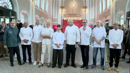 Los chefs de los ocho estrella Michelin de la provincia de Huesca, en Canfranc.