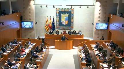 Intervención del presidente, Jorge Azcón, en el pleno de las Cortes de Aragón.