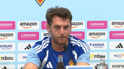 Ibai Gómez en la previa del partido de Copa ante el Tudelano