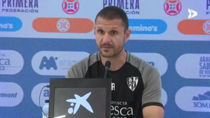 Albert Rudé en la previa del partido de Copa del Rey frente a la Peña Sport