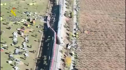 La Guardia Civil publica imágenes aéreas del accidente de Urda (Toledo)