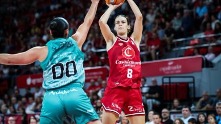 Vorackova, en un partido con el Casademont