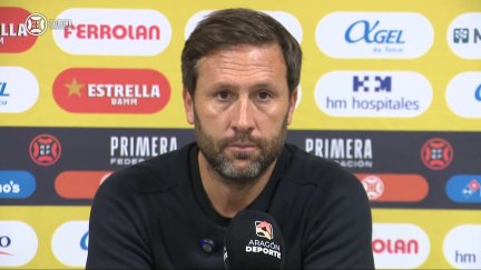 Dani González durante la rueda de prensa postpartido