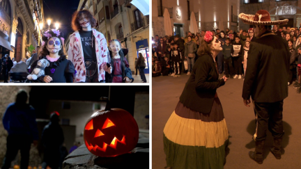 La noche de este sábado transcurre entre disfraces, leyendas y decoración aterradora en Zaragoza, Trasmoz y Teruel.