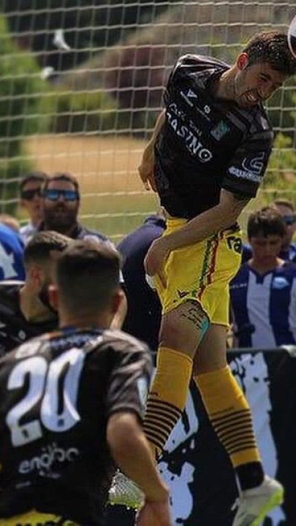 Gabi en el pasado encuentro ante el Alavés B.