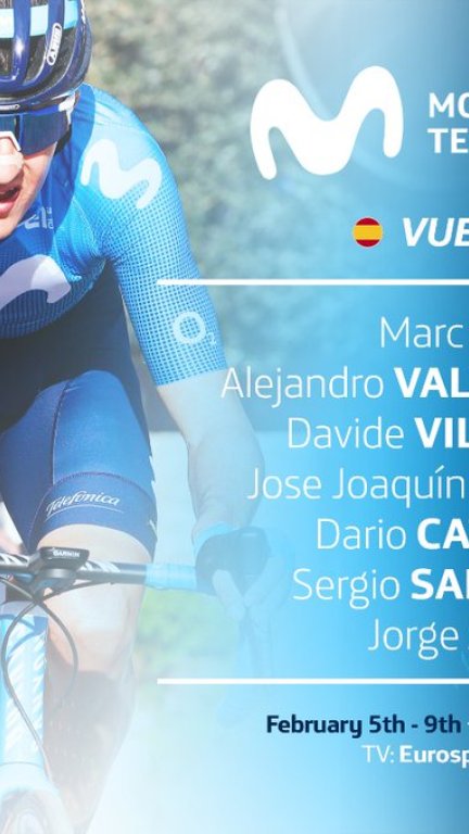 Alineación del Movistar para la ronda valenciana.