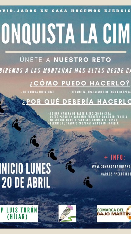 Cartel del reto. Foto: Comarca Bajo Martín.