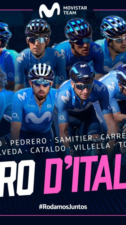 Este es el equipo con el que el Movistar Team acudirá al Giro de Italia.