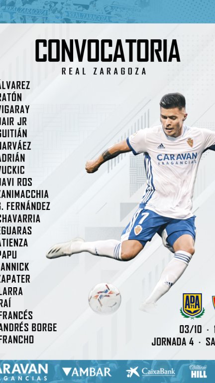 Convocatoria Real Zaragoza