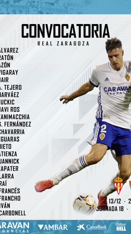 Convocatoria Real Zaragoza