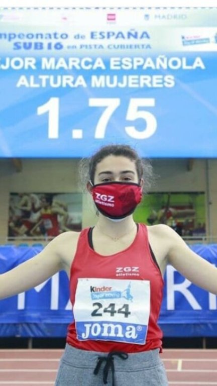 La atleta Gabriela Sanz, tras superar su reto.