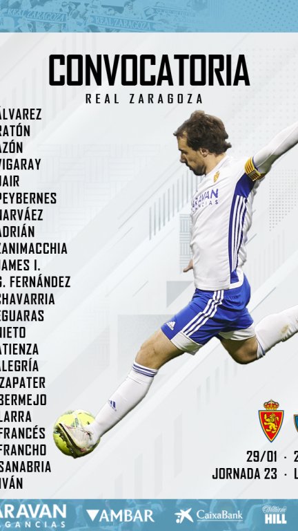 Convocatoria del Real Zaragoza