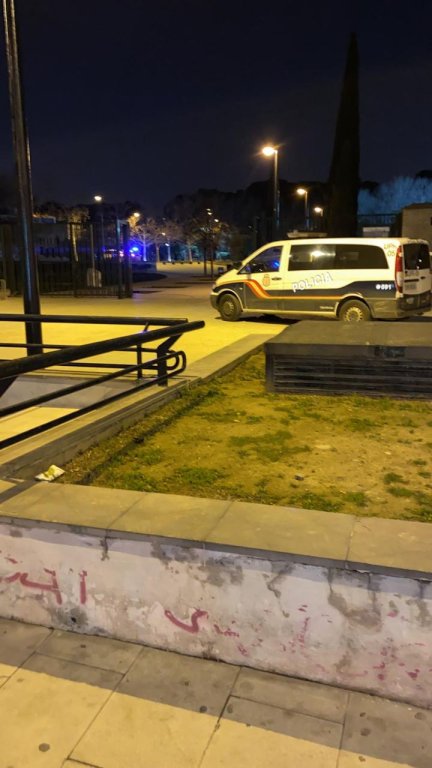 Patrullas de Policía Nacional desplegadas en el Parque Delicias