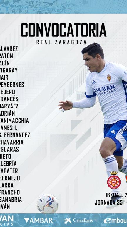 Grafismo de la convocatoria. Imagen: Real Zaragoza.