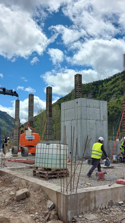 Obras de la depuradora de Ansó (Imagen: DGA)