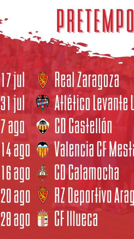Calendario de Pretemporada CD Teruel
