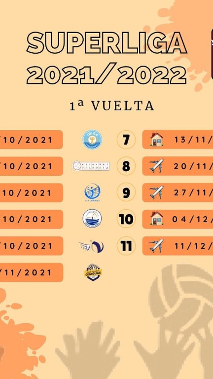 Este es el calendario del CV Teruel para la próxima temporada.