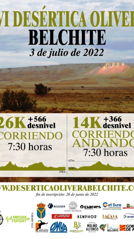 La Desértica Olivera Belchite se disputa este próximo domingo.