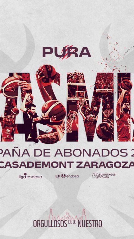 Cartel de la campaña de abonados. Foto: Casademont Zaragoza