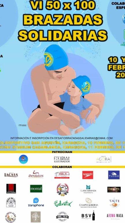 Cartel de Brazadas solidarias