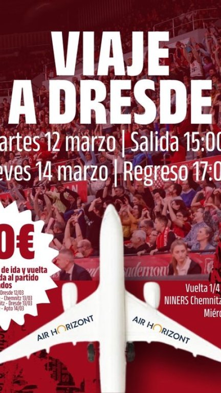 Casademont Zaragoza organiza viaje a Dresde.