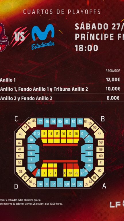 Estos son los precios para la eliminatoria de cuartos de final.